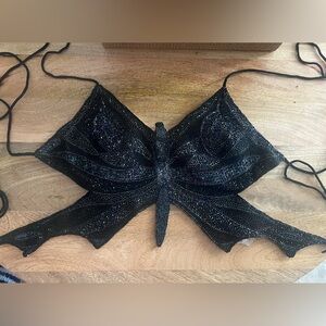 Gorgeous vintage NWT Cache beaded butterfly top, size S